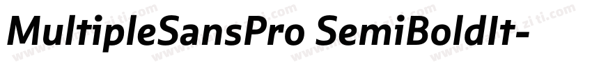 MultipleSansPro SemiBoldIt字体转换